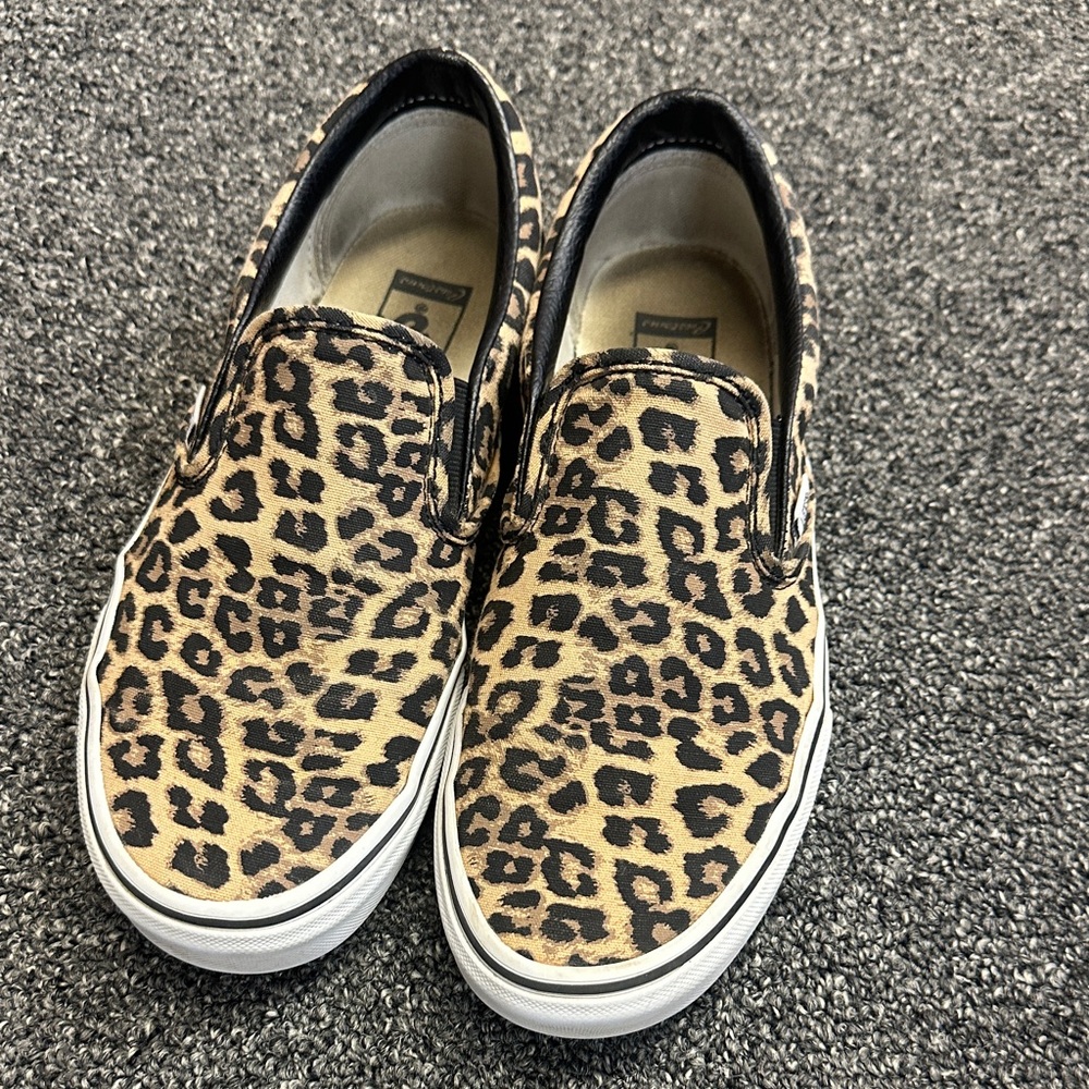 Leopard Print Slip-On Sneakers
